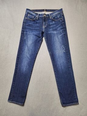 Just Black Blue  Boyfriend jeans Sz 26 USA Made Dark Wash